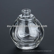 Belle bouteille de verre de parfum transparent desigh 90ml